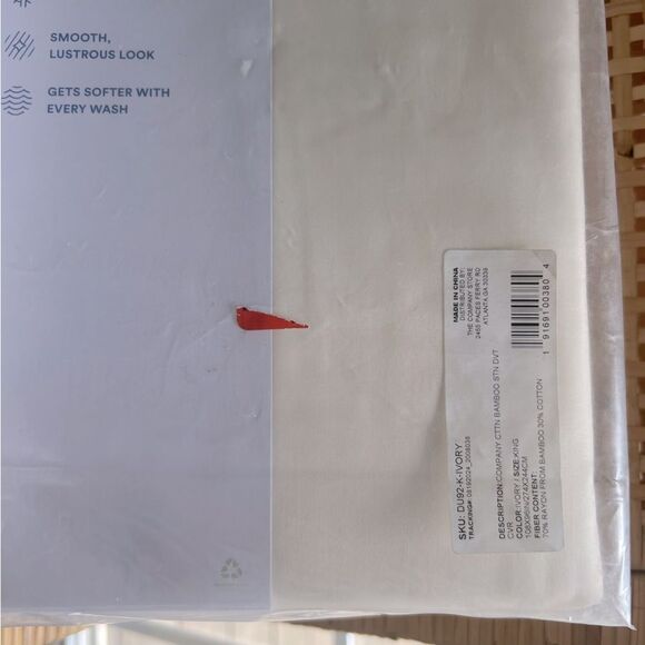 The Company Store
Company Cotton Rayon Bamboo
King Sateen Duvet Cover Ivory - Picture 7 of 12